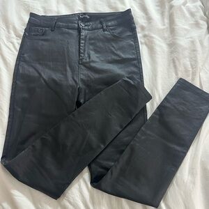 Black Faux Leather Pants Size L